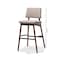 Baxton Studio Colton Gray Upholstered and Walnut-Finished Wood Bar Stool, PK2 152-9247 - alternate 6
